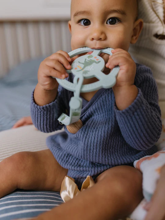 SILICONE TEETHER RING & DETACHABLE CLIP