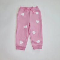 "All Over Heart" Kids Oversized Jogger - Bubble Gum