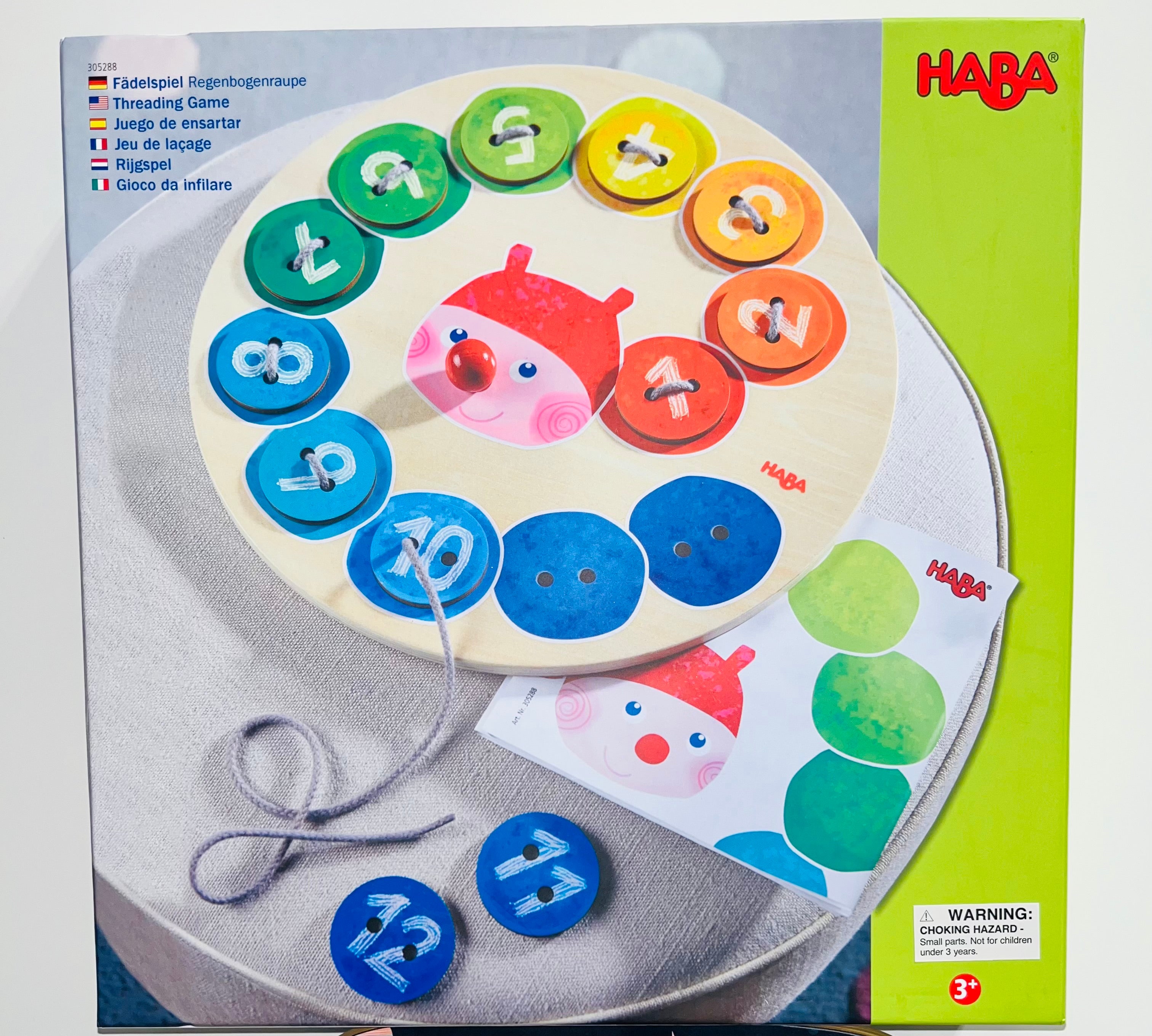 Haba Rainbow Caterpillar threading game