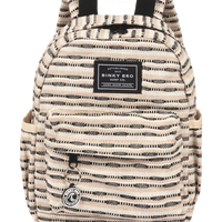 Backpack (Black Striped Canvas)