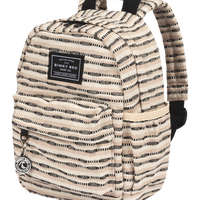 Backpack (Black Striped Canvas)