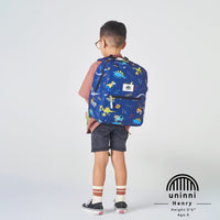 Ethan Backpack-Blue Dinosaur