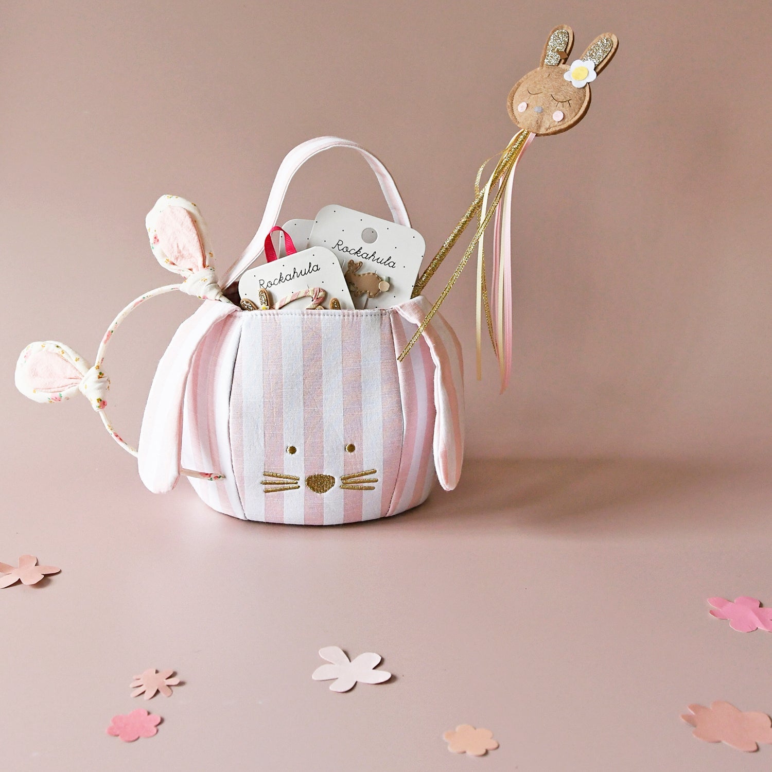 Stripy Bunny Bucket Bag