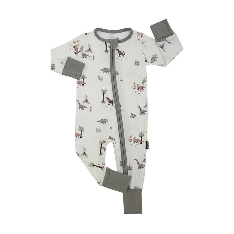 Sleeper with Fold-Over Cuffs - Dinoland