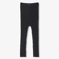 Baby Girls Black Cable Knit Leggings