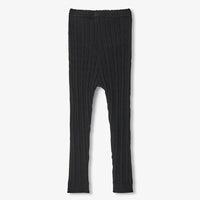 Baby Girls Black Cable Knit Leggings