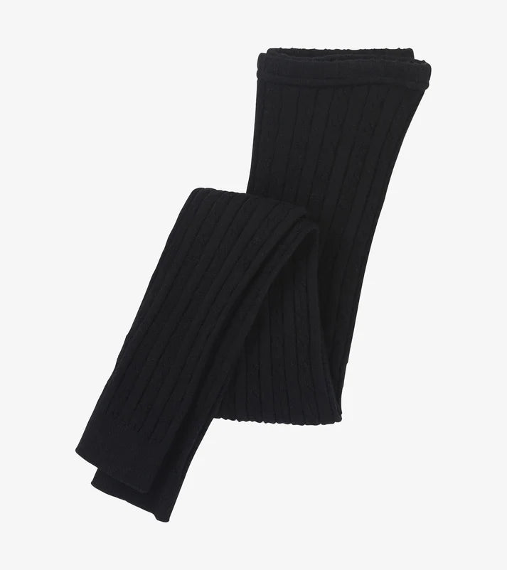 Black Cable Knit Leggings