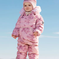 One Piece Baby Car Seat Snowsuit With Vintage Flower Print