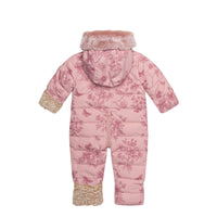 One Piece Baby Car Seat Snowsuit With Vintage Flower Print