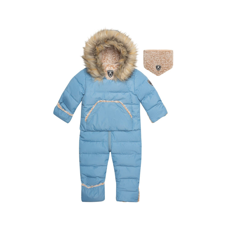 One Piece Baby Car Seat Snowsuit Sky Blue