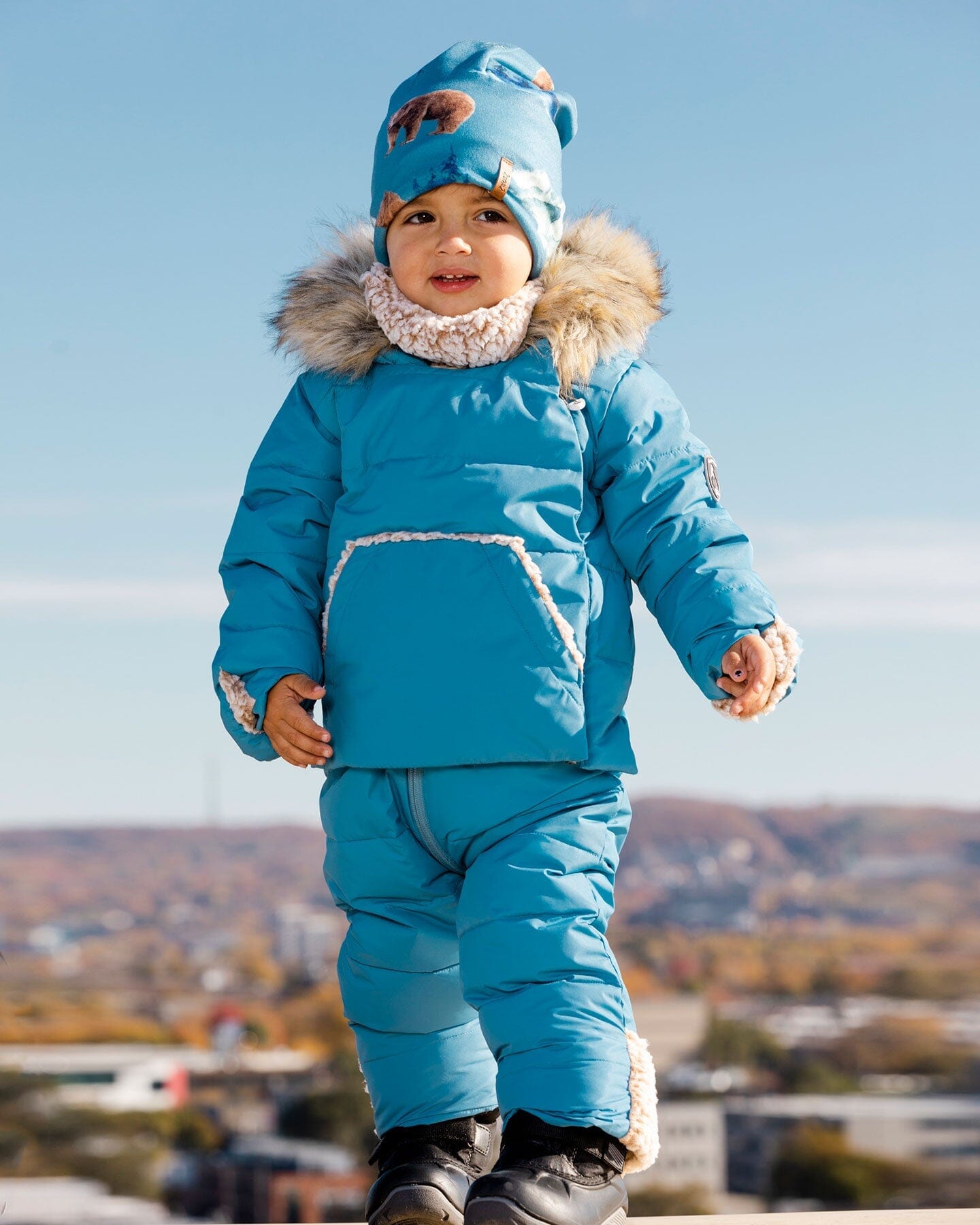 One Piece Baby Car Seat Snowsuit Sky Blue