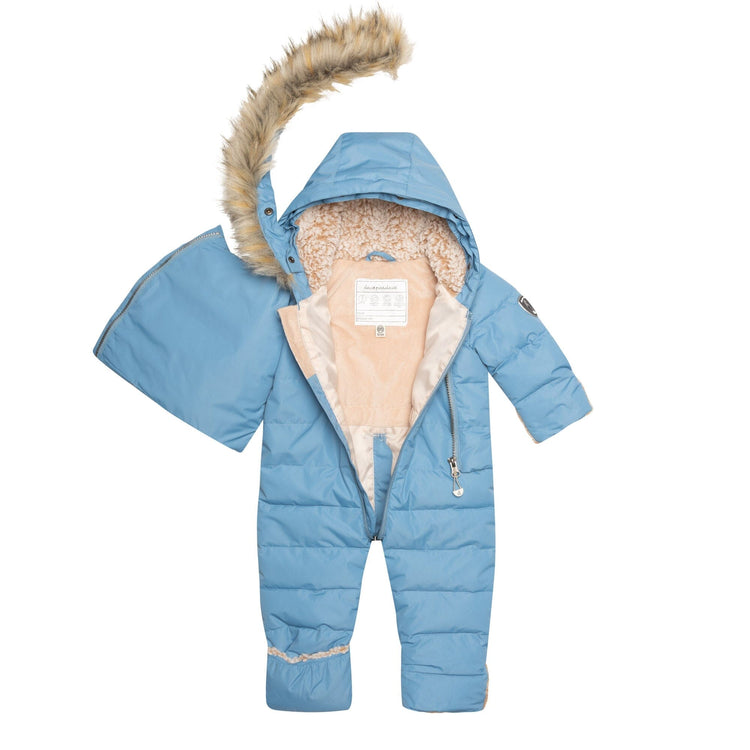 One Piece Baby Car Seat Snowsuit Sky Blue