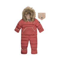 One Piece Baby Car Seat Snowsuit Slate Rose