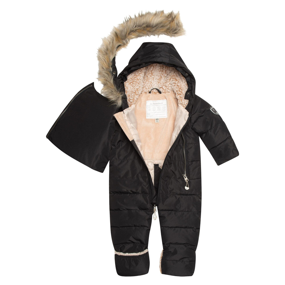 One Piece Baby Car Seat Snowsuit Midnight Black