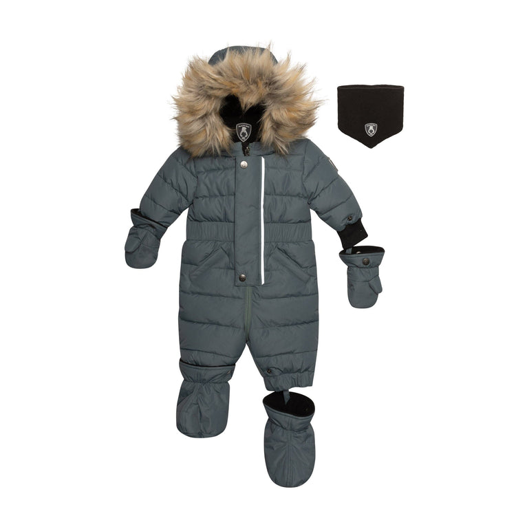 One Piece Baby Snowsuit Hunter Green