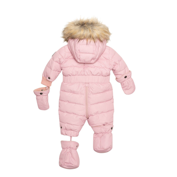 One Piece Baby Snowsuit Pink