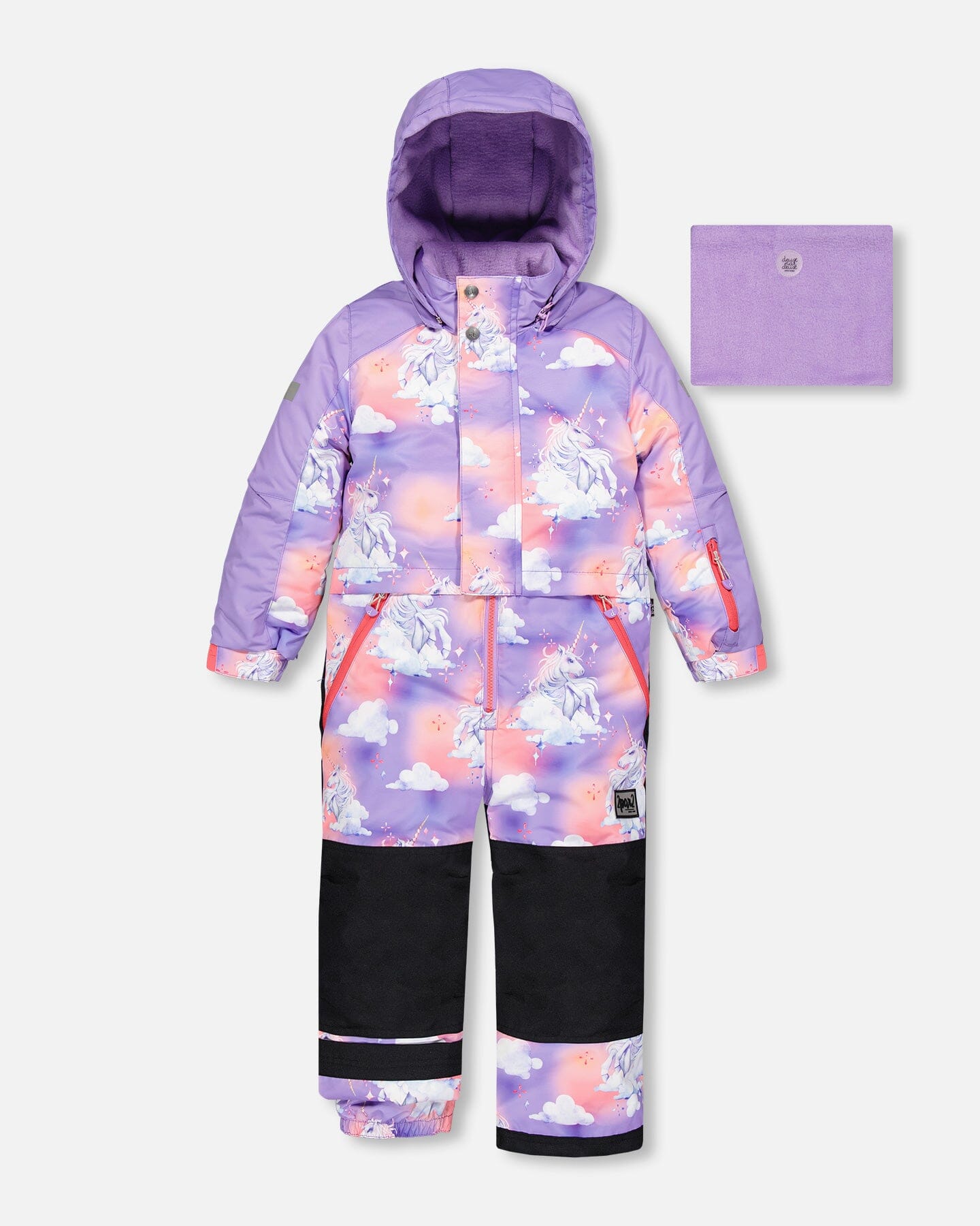 One Piece Lavender Snowsuit With Unicorns The Cloud Print