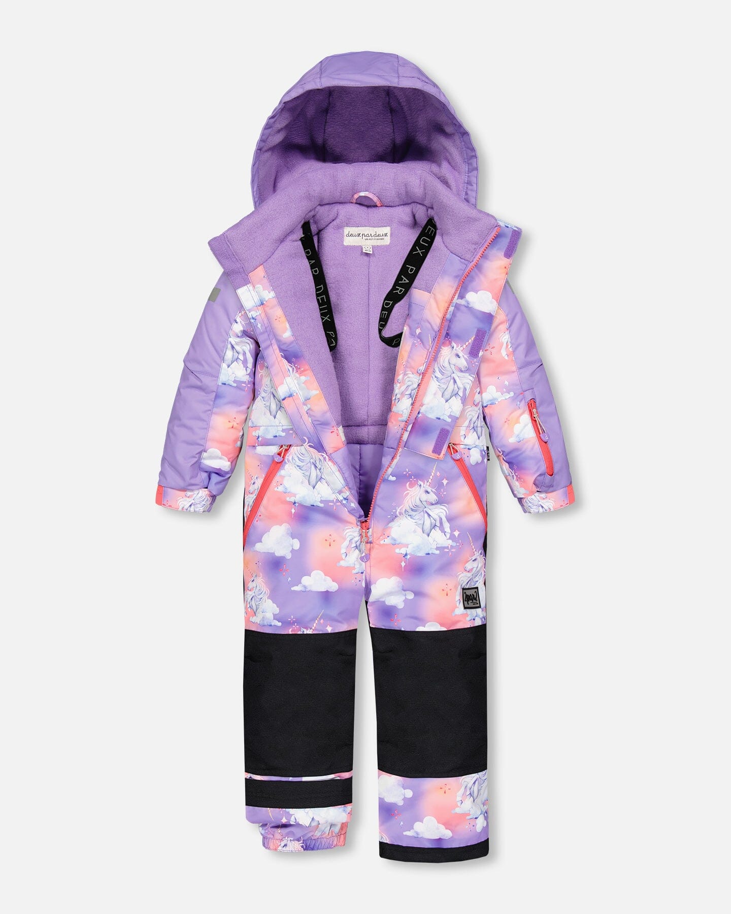 One Piece Lavender Snowsuit With Unicorns The Cloud Print