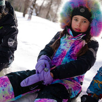 One Piece Snowsuit With Frosted Rainbow Print