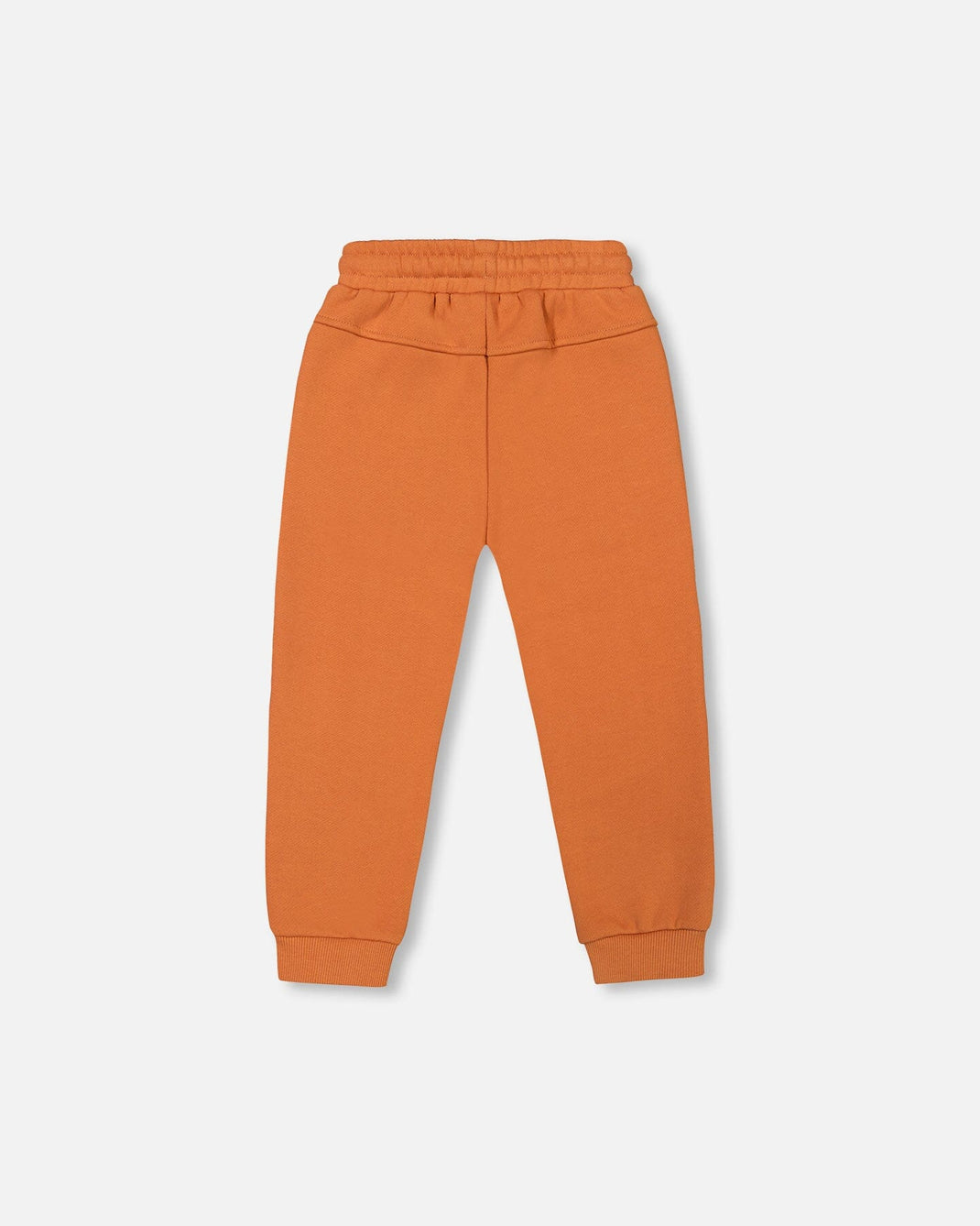 Fleece Sweatpants With Zipper Pockets Brown-Orange