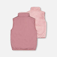 Reversible Sleeveless Jacket Old Pink