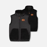 Reversible Sleeveless Jacket Black