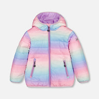 Quilted Transition Jacket Multicolor Gradient