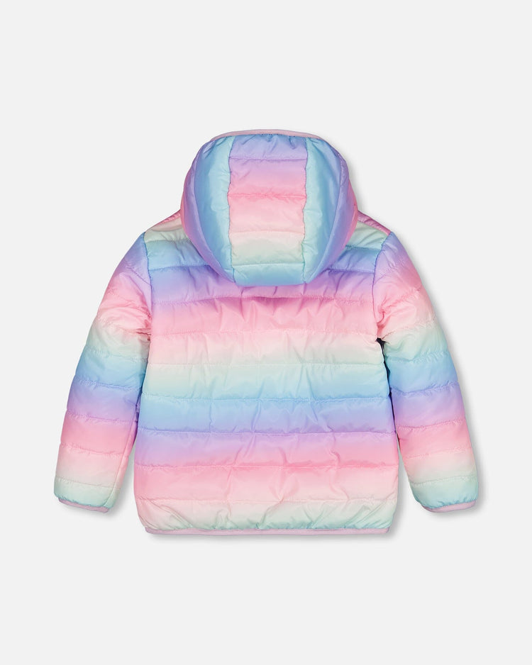 Quilted Transition Jacket Multicolor Gradient