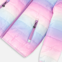 Quilted Transition Jacket Multicolor Gradient