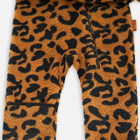 Baby Mid-Season Sherpa One Piece Caramel Leopard Print