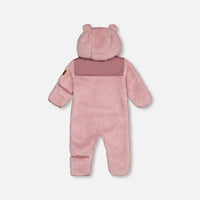 Baby Mid-Season Sherpa One Piece Old Pink