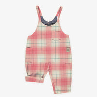 LOOSE PINK CHECKERED OVERALLS IN FLANNEL, BABY