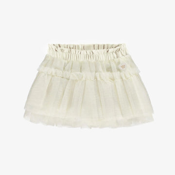 CREAM SKIRT IN TULLE OF POLYESTER, BABY