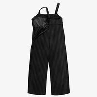 BLACK AND WHITE STRIPED JUMPSUIT IN COTTON GABARDINE, CHILD