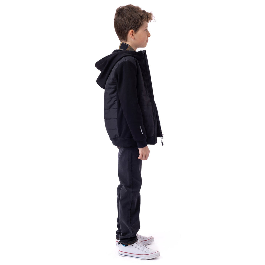 Quilted Hooded Jacket Boys Black