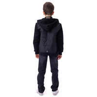 Quilted Hooded Jacket Boys Black