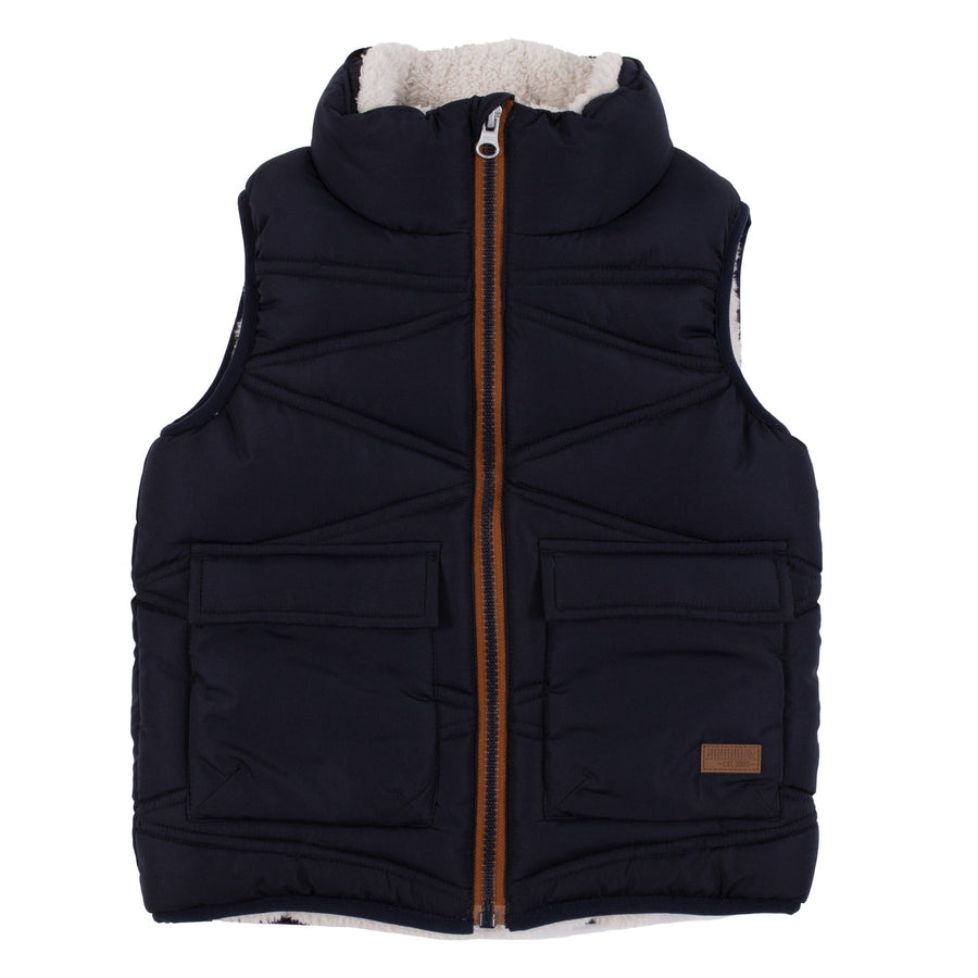 Sleeveless quilted jacket Boys Navy