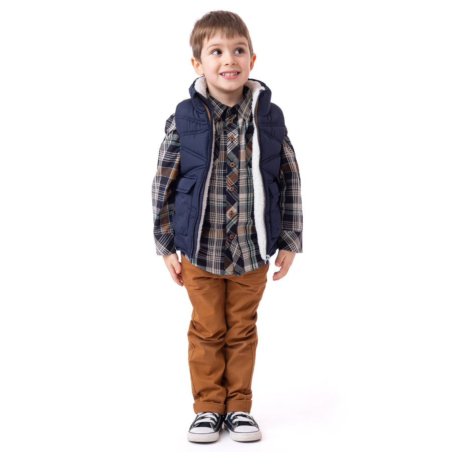 Sleeveless quilted jacket Boys Navy