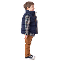 Sleeveless quilted jacket Boys Navy