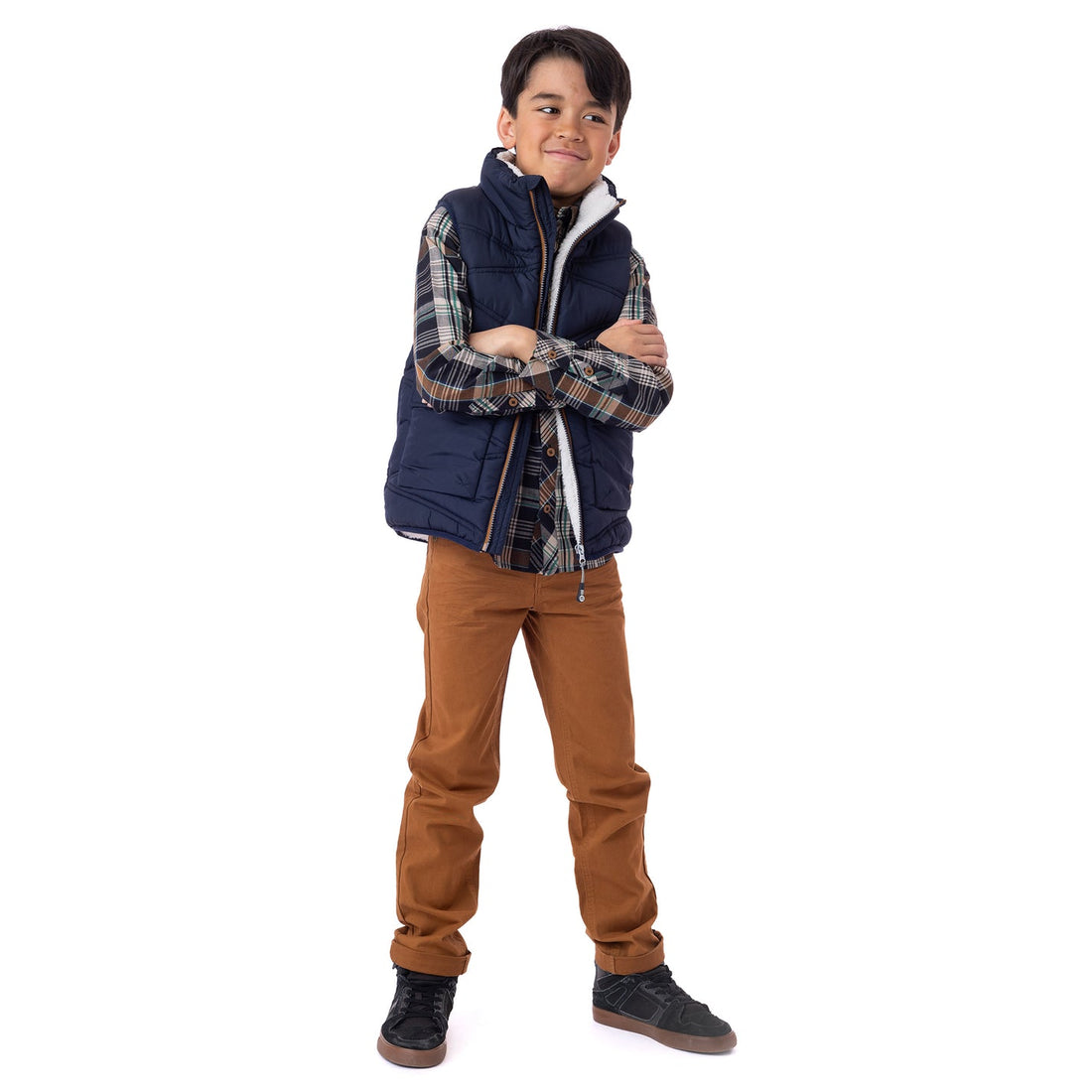 Sleeveless quilted jacket Boys Navy