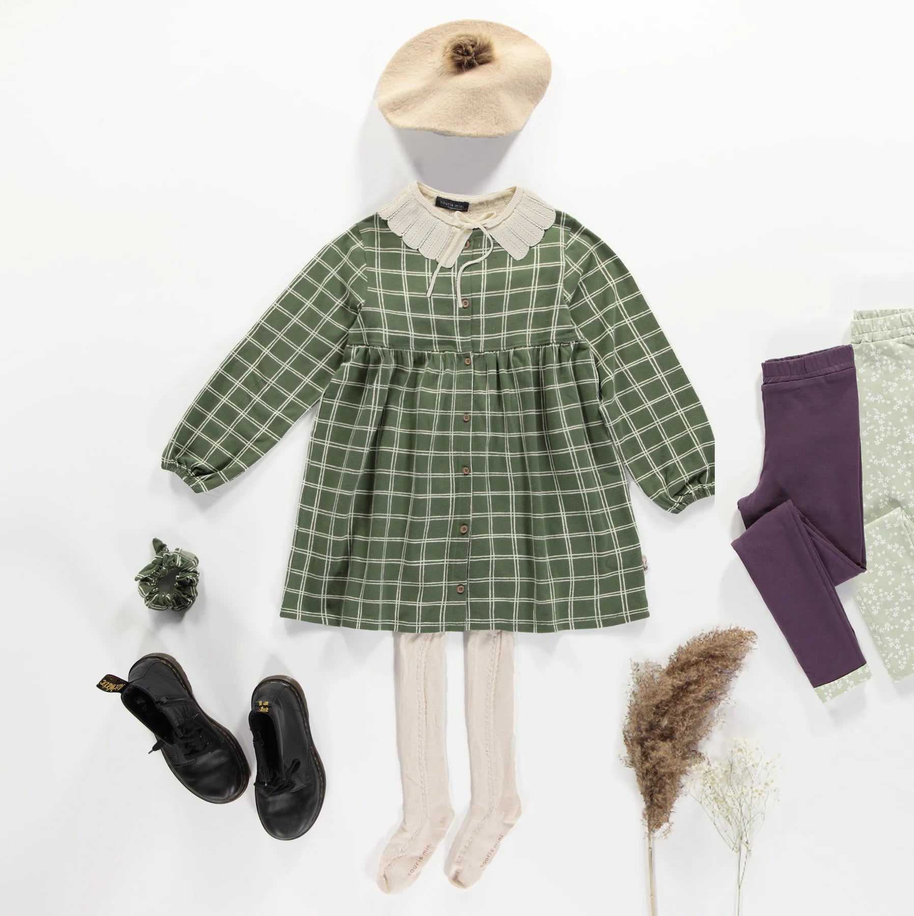 GREEN PLAID DRESS JERSEY, CHILD