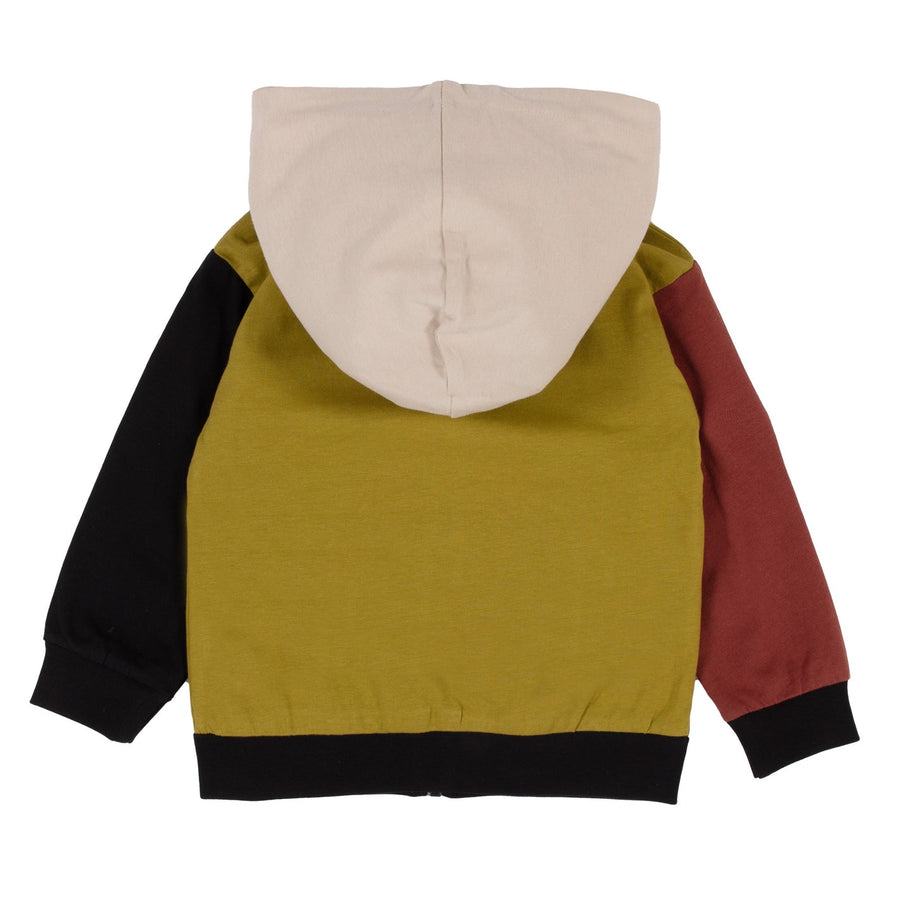 Reversible Hooded Jacket Baby Boy Olive