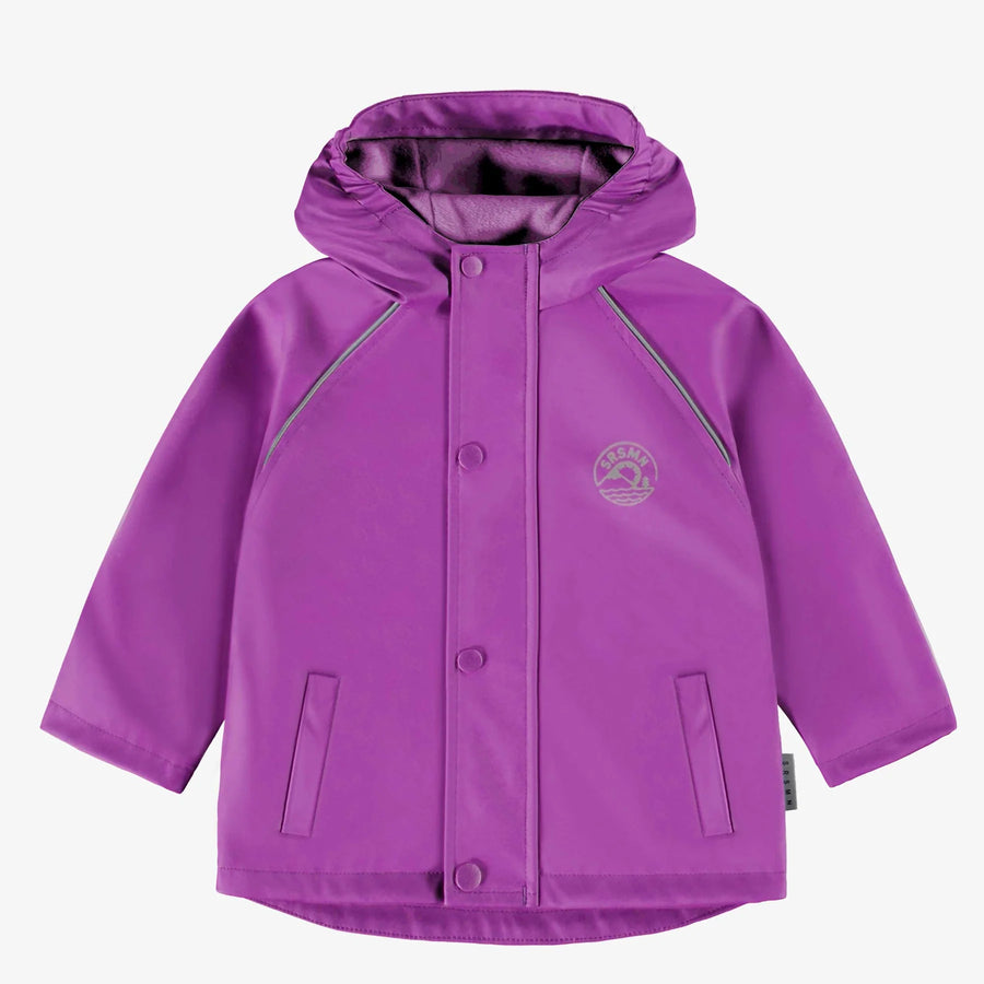 PURPLE WATERPROOF COAT IN POLYURETHANE, BABY