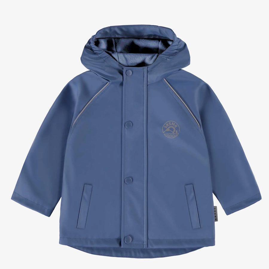 BLUE WATERPROOF COAT IN POLYURETHANE, BABY