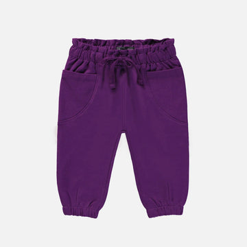 PURPLE PANTS JOGGER STYLE IN FRENCH TERRY, BABY