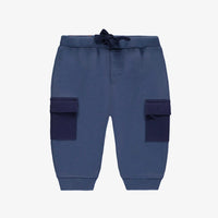 BLUE PANTS REGULAR FIT JOGGER STYLE IN FRENCH TERRY, BABY