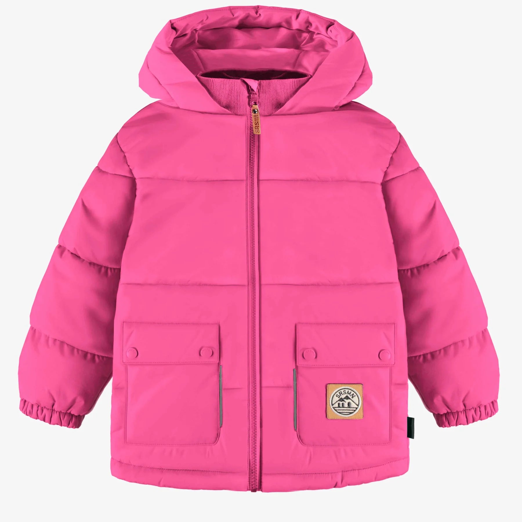 PUFFER COAT WITH HIGH COLLAR AND HOOD NYLON