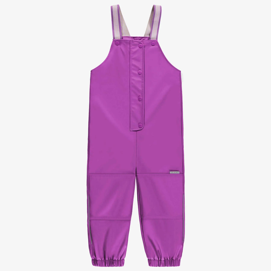 PURPLE POLYURETHANE RAIN OVERALLS, CHILD