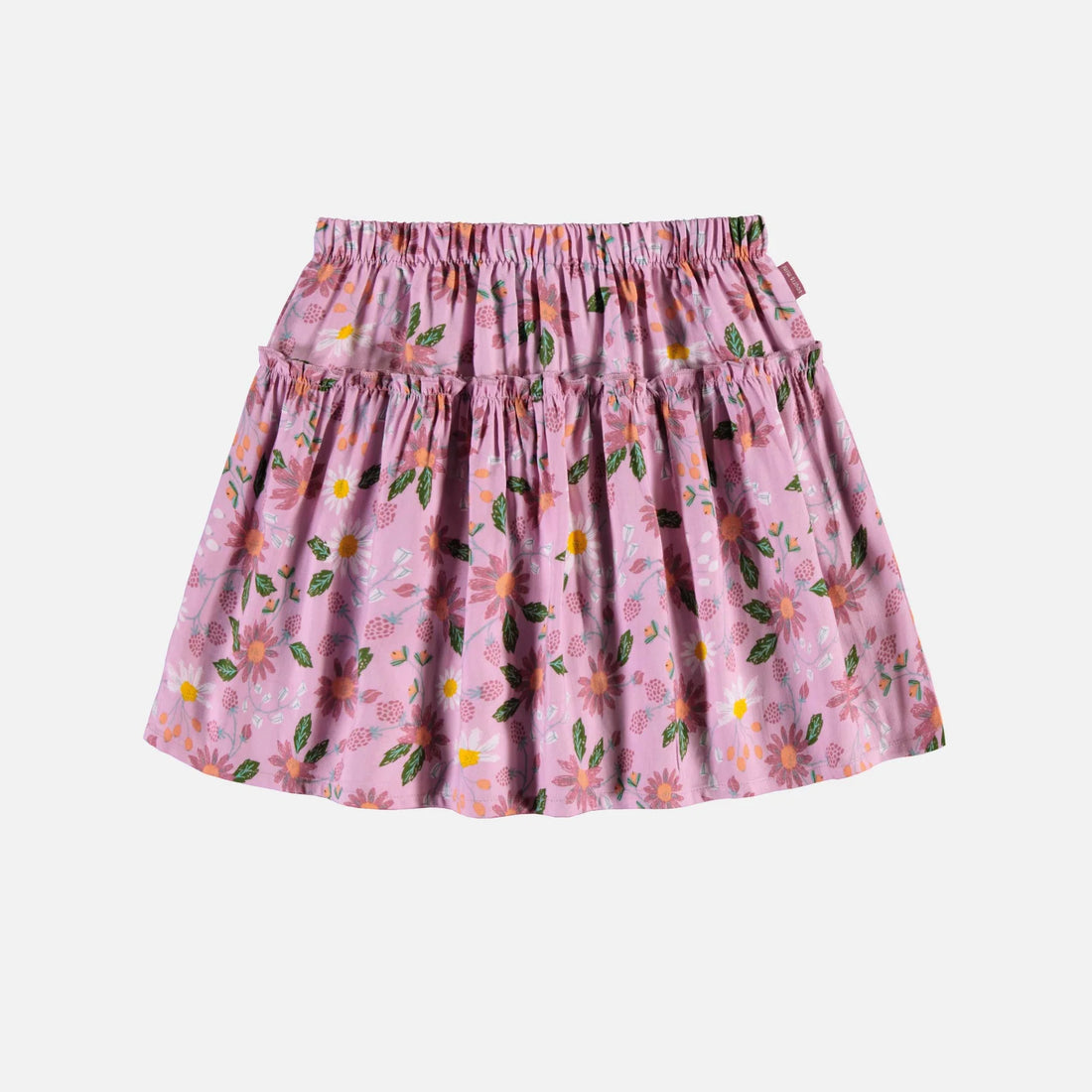 LOOSE FIT FLORAL LILAC SHORT SKIRT IN VISCOSE, CHILD