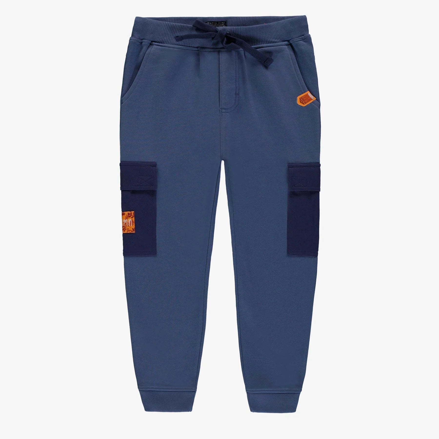 BLUE PANTS REGULAR FIT JOGGER STYLE FRENCH TERRY